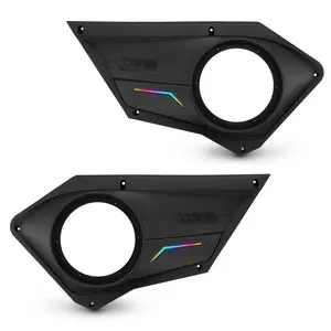 DS18 RZR-PROFD8 Durable Polaris RZR Front Door Panels, Auto Accessories with 8” Speaker Pods, Digital LED Lighting & Enhanced Audios