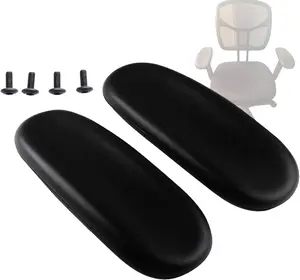 Office Chair Arm Rest Fits All Styles of Arms with 4" Mounting Hole Patterns Screws Set Desk Armrest Cover(2Pack)