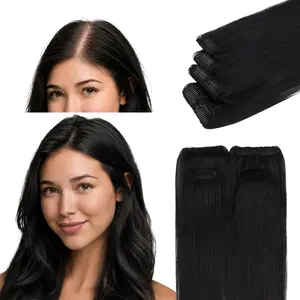 Hotbanana Scalp Hair Fill Ins Clip Ins Hair Extensions Natural Remy Straight Thinning Invisible Straight Natural Hair for Woman