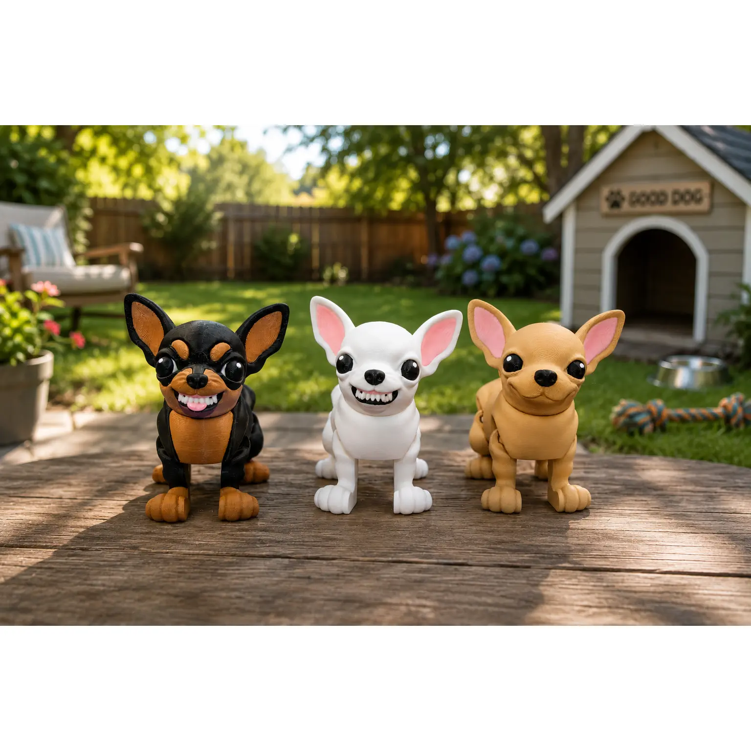 Articulated Chihuahua – Poseable Desk Companion in Multiple Styles – Customization Available!
