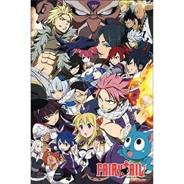 Fairy Tail Key Art Wall Poster - Featuring a Character from the Anime Series