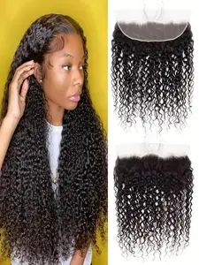 Kinky Curly 13x4 Lace Frontal Closure, HD Lace Frontal Pre-Plucked with Baby Hair, Free Part Design, 150% Density, Natural Lace Hairline