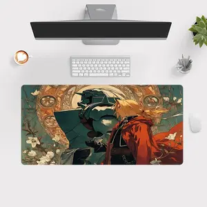 Fullmetal Alchemist Brotherhood  Mouse Pad for PC, Office, Esports - Heavy Duty Desk Pad, Office Accessories, Modern Aesthetics, Durable Surface, Precise Control, Suitable for Office Workers.