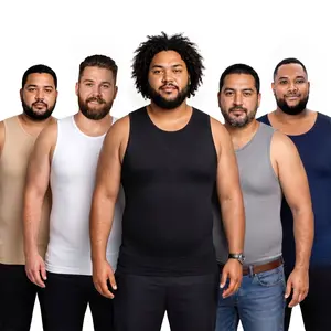 QORE LOGIQ Men’s Compression Shapewear Shirt (Tall Fit) – Tummy Control Slimming Undershirt | Seamless Body Shaper for Gym & Daily Wear Menswear