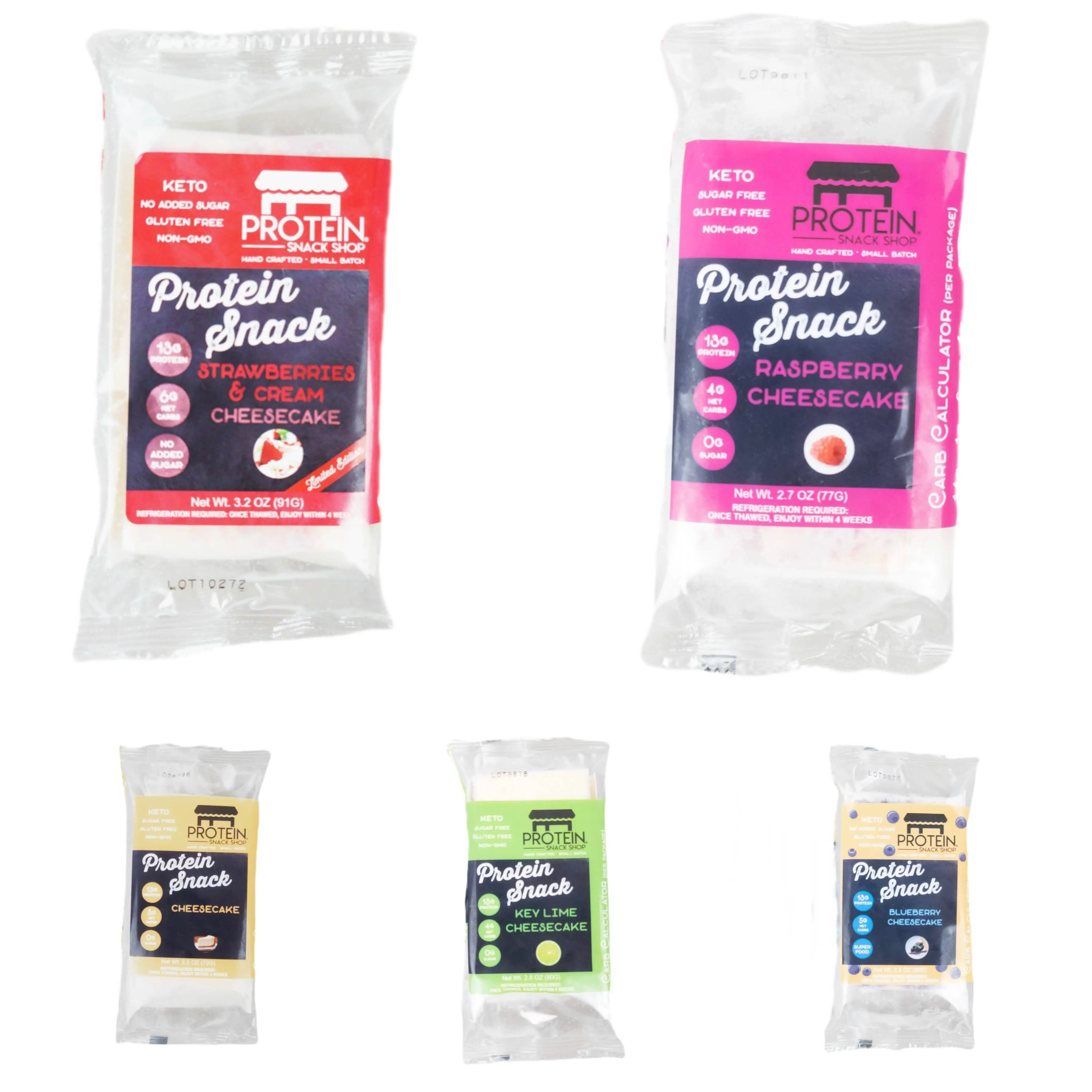 5-Count Protein Cheesecake Variety Pack Low-Carb, Gluten-Free, Snack Bar