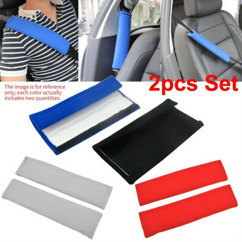2pcs Car Shoulder Cover Cushion Seat Belt Pad Strap BackPack Auto Interior Accessories Seat Belt Padding For Kids Car Stuff
