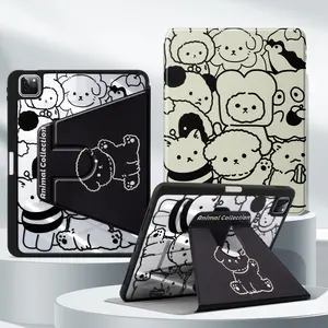 Animal Collection Compatible With iPad A16 Air 11 13 M3 2025 Mini 7 A17Pro 2024 Air 11 13 M2 2024 Pro 11 13 M4 2024 Pro 11 Case Compatible With Ipad Pro 12.9 Air 5 4 10.9 10th 7/8/9th Generation Mini 6 360° Rotating Cover