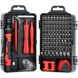115 in 1 Precision Screwdriver Set, Chromium Vanadium Steel Professional Repair Tool Kit for Computer, Watch, Camera, Mobile Phone, Laptop, Eyeglasses, Electronics, Etc for Gifts for Men(red)