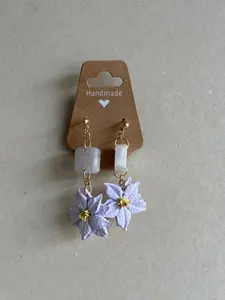 Purple Wild Flowers Earrings Purple Wild Flowers Earrings