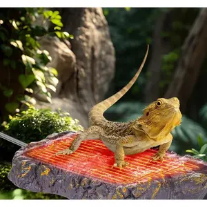 Resin Reptile Heating & Insulation Hiding Cave House - Thermal Conduction, Constant Temperature & Overheat Protection, Natural Resting Spot for Gecko, Pet Snake, Lizard & Small Reptiles