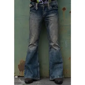Men's Vintage Bottom Jeans  Outfits for Men,Mens Bell Bottoms Disco Pants Flared Jeans Menswear Trouser