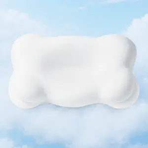 CloudAlign Dual Height Cloud Pillow, Ergonomic Contour Cervical Support Memory Foam Pillow, Soft Odorless Milk Foam Orthopedic Neck Pillow for All Sleepers