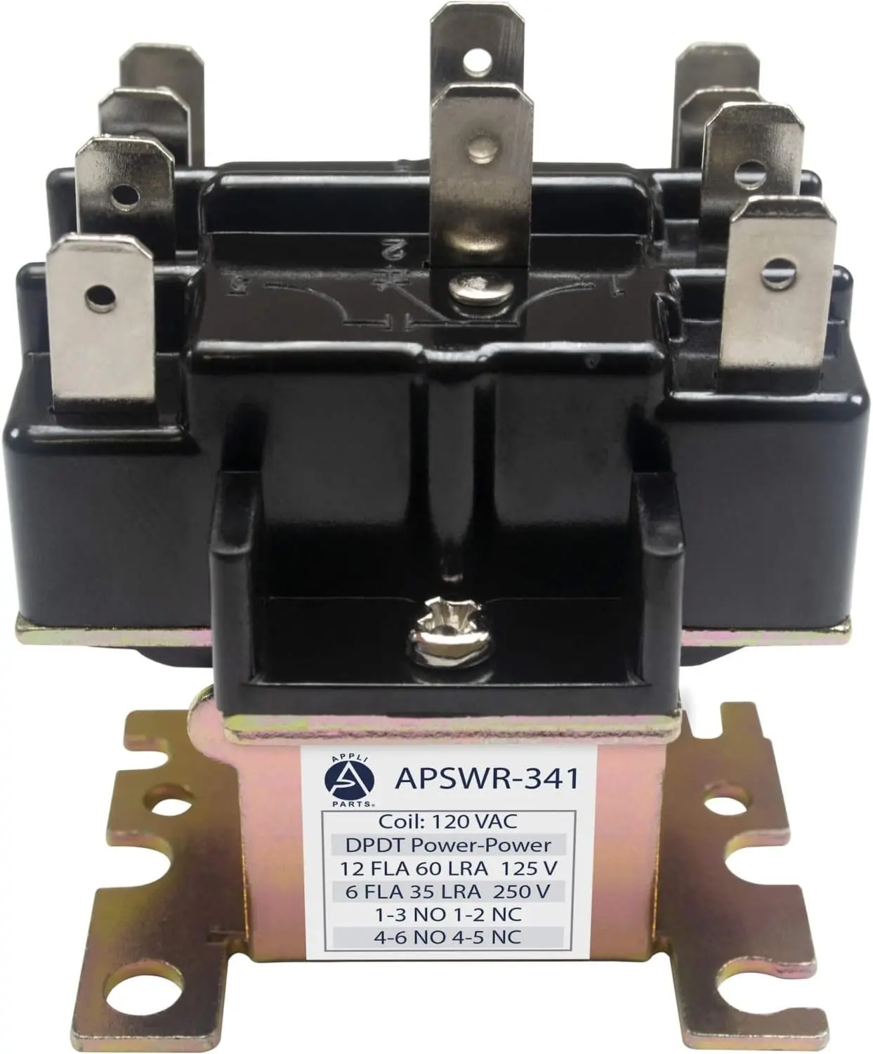Appli Parts APSWR-341 90-341, 110 VAC, General Purpose Switching Relay, DPDT, for HVAC applications and other general electrical installations, Replaces APSR-341