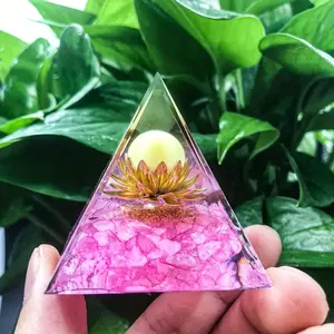 Natural Life Flower Pyramid Ball Decorative Ornament, Room & Living Room Decoration Gift for Halloween Christmas Witchcraft Supplies
