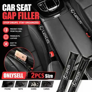 2Pcs Car Logo Badge Logo Side Seam Seat Universal Gap Stopper Gap Filling Anti-leak Strip Car Interior Decoration Leak-proof Car Accessories Suitable for Lexus F Sport ES300 RX300 RX330 RX350 IS200 IS250 IS300 GS300 NX300 Ct200h ES300h IS300h NX300h GX470