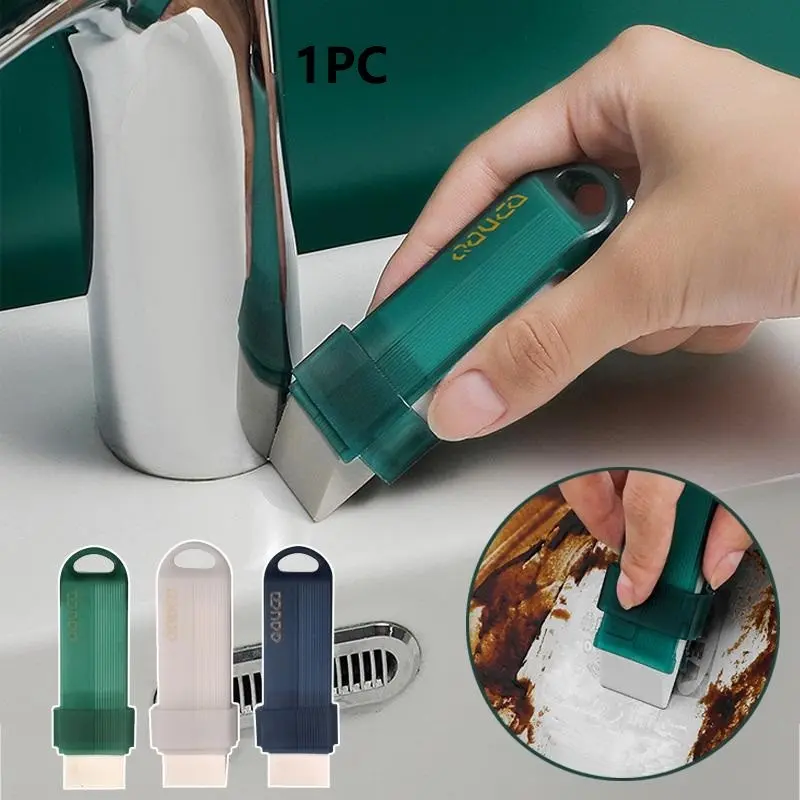 Stainless Steel Kitchen Limescale Eraser, 1 Count Faucet Cleaning Tool, Reusable Bathroom Sink Brush, Household Stain Remover Eraser