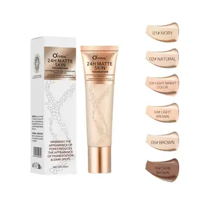 6 Color Matte Lightweight Liquid Foundation for Acne & Freckle Coverage, Long-Lasting Hydration, Hydrating, Moisturizing, Flawless & Waterproof, 30ML Face Makeup, Concealer