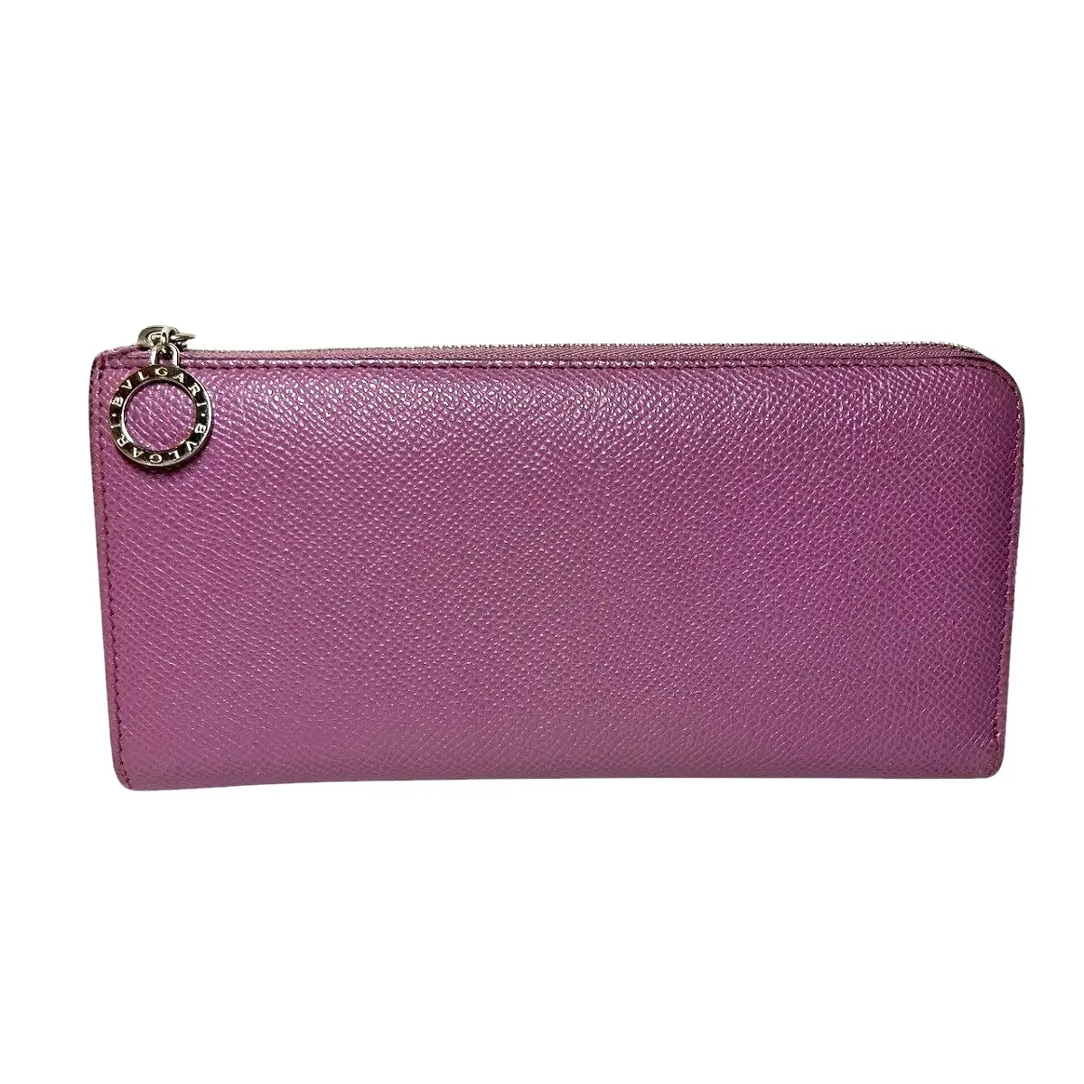 Pre-owned Bvlgari Calfskin Small Leather Goods B.zero1 Leather Long Wallet