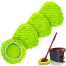 【NO BUCKET/HANDLE】Chenille Duster Mop Head Compatible with O Cedar Mop Easywring 1-Tank System, Microfiber Chenille Mop Pads Spin Mop Refill for Dry & Wet Use, 4 Pack Cleaning