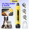 【TIKOCAT Official 】50% More Powerful Whisper-Quiet Dog Nail Grinder with 6 Speeds,4 Lights,3 Replaceable Bits Safe & Stress Free Nail Grooming Best for Sensitive Dogs Cats of All Breeds & Sizes