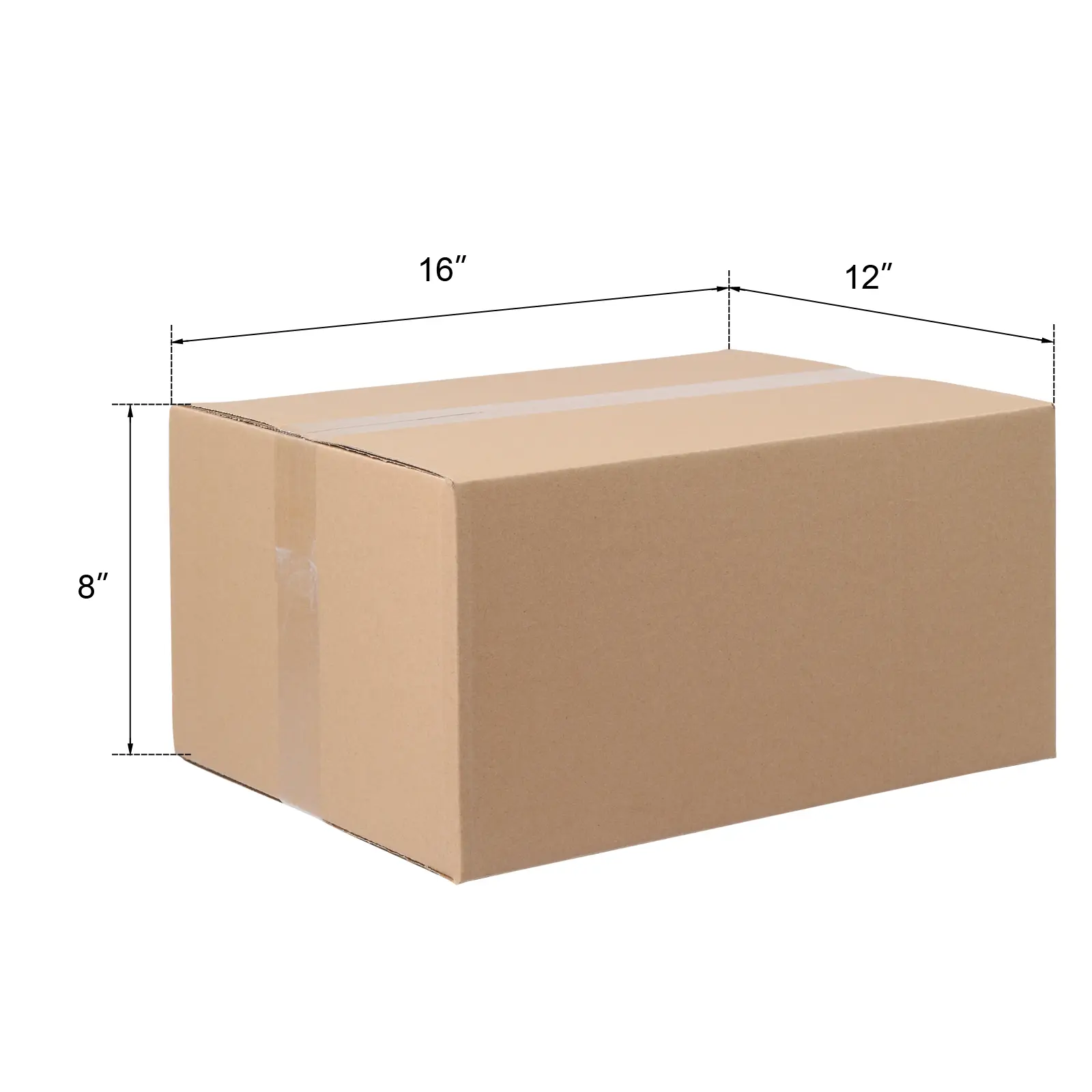 50pcs 16x12x8 inch Kraft brown