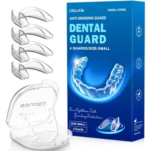 Mouth Guard for Night Teeth Grinding Anti Grinding Reusable Sleep Guard 4 Pack Small Size Transparent