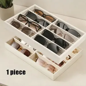 Fashion Eyewear Storage Tray, Sunglasses Organizer, Drawer Organizer, Stackable Display Box, Soft Lining, Anti-Scratch, Fits Standard Drawers
