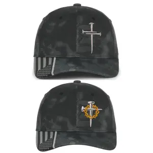 Christian Hats for Men & Women Jesus Christian Cross Cross & Crown of Thorns 2 PACK 6 1/2" Snapback Adjustable Size Free 4" Christian Cross Decal Machine Washable