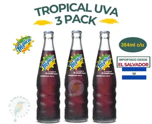 Tropical Uva 3 Pack - Tropical Uva 3 Pack | Soda de Uva Salvadoreña | Bebida Centroamericana Importada Beverage Fruit