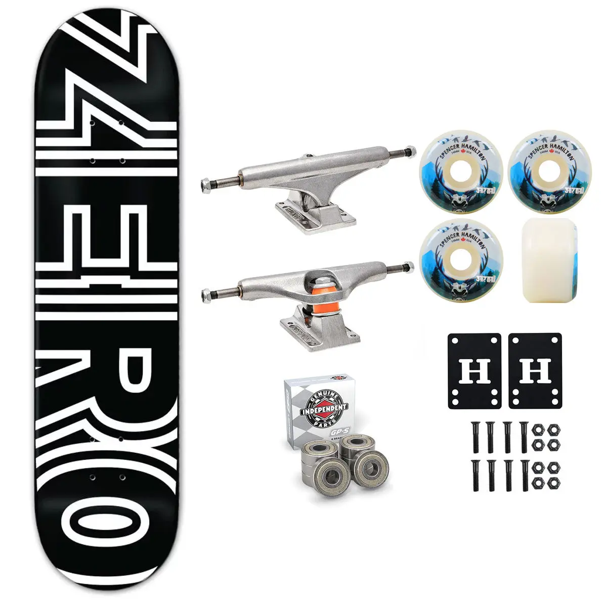 Zero Skateboard Bold 8.0" Independent Satori Premium Kit