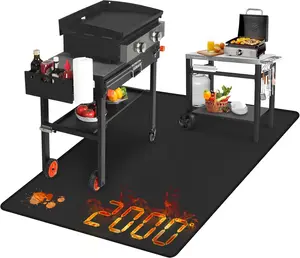 70 x 40 inches Under Grill Mats for Outdoor Grill, Reusable Grill Mat for Deck Barbecue Utensils Dinnerware