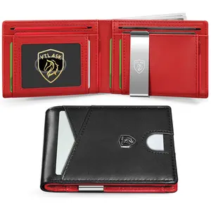 VTLASK Men‘s Ultra-Thin RFlD Blocking  wallet  2026 Slim Leather SmartWallet with ID Window & Anti-Theft Protection for Daily Use edc wallet