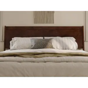 Homestock Headboard, Sleek Angled Headboard Solid Wood Panel Headboard  Adjustable Height Easy To Assemble Bed Frame Mount