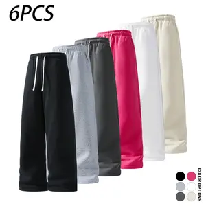Men’s casual minimalist long pants with a drawstring elastic waistband, loose fit for sports and fitness, versatile everyday wear for spring and autumn.