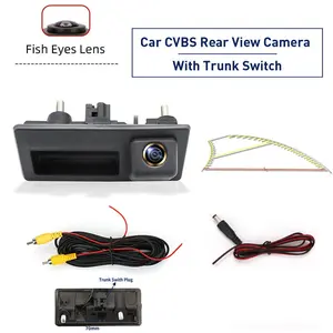 CCD Car Pull Handle Reverse Camera Suitable for VW Golf Passat B7 B6 Tiguan Jetta MK6 Caddy Touran Touareg Sharan Night Vision Suitable for Audi A3 A4 A5 Q3 Q5 Q7 A6 B6 B8 A4L A6L A8L S5 S3 RS6 Car Parts Dynamic Trajectory Car Accessories
