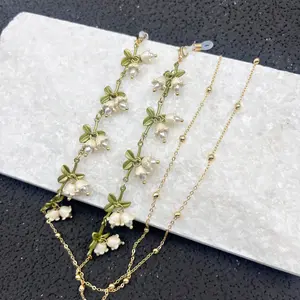 ·  Fashion gold women's glasses chain, Yamatani Baihua sunglasses hanging chain, glasses accessories Beaded Charms