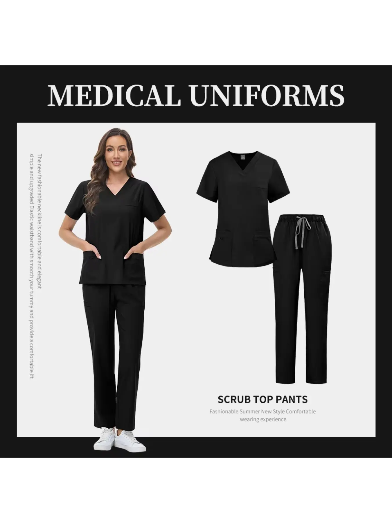 Scrub Sets Uniform Women Pet Care Accessories Clinic Operating Gown Pharmacy Pet Healthcare Work Wear Oral Care Nurse Scrub Soft