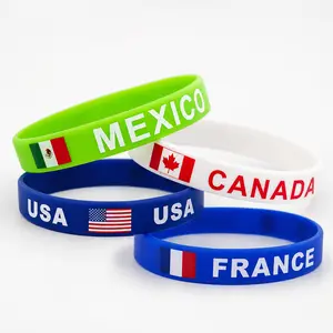 2026 Football National Flag Silicone Wristband - A Fan Bracelet Designed Exclusively for Sports Enthusiasts