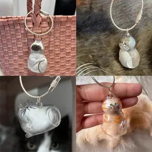 Cat Fur Collection Capsule Dog Hair Collector Keychain Which Canbe Used as a Keychain or a Pendant and Carriedaround with You