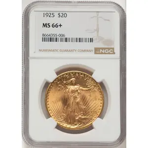 Saint-Gaudens Double Eagles (1925 $20 NGC Plus)