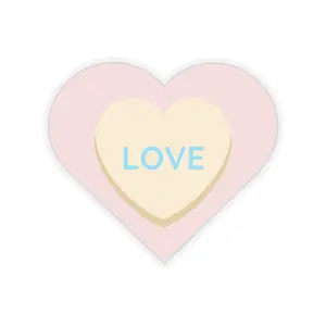 LOVE Valentine Hearts Kiss-Cut Sticker scrapbooking