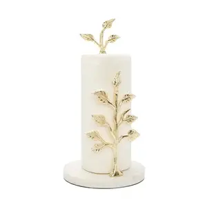 Gold Tree Paper Towel Holder on Marble Base