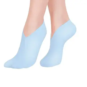 2pairs White Spa Moisturizing Socks Overnight Dry Feet Care For Women Men