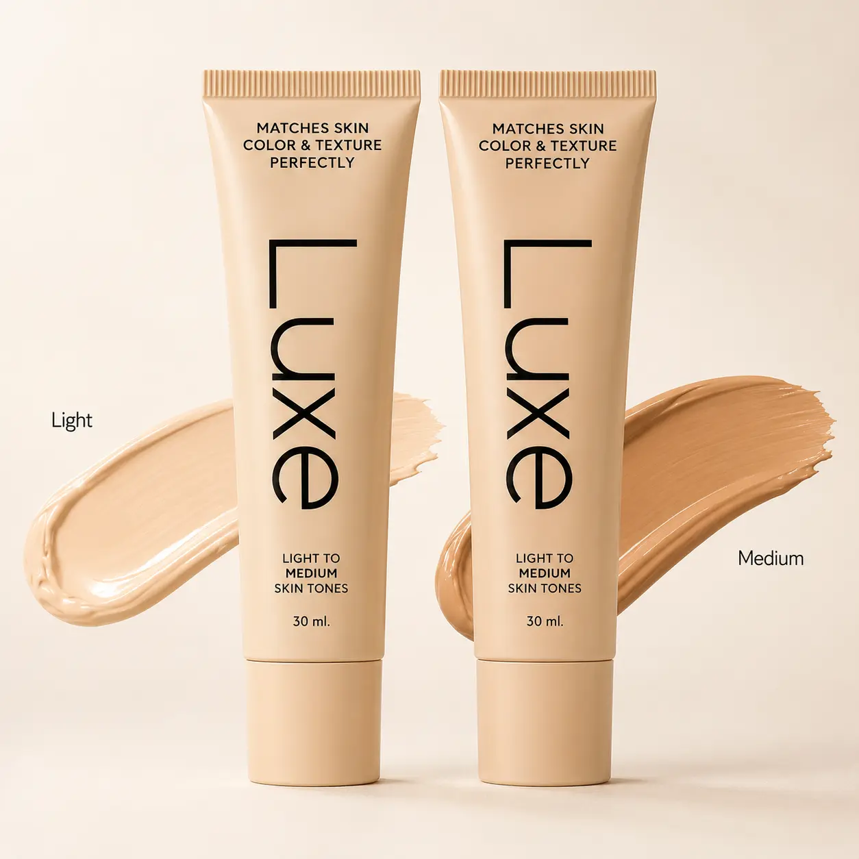 Color Changing Foundation for Women, Tone Matching Liquid Makeup with Lightweight Formula, Buildable Coverage, Natural Dewy Finish, Everyday Face Foundation for Light to Medium Skin Tones, 30ml