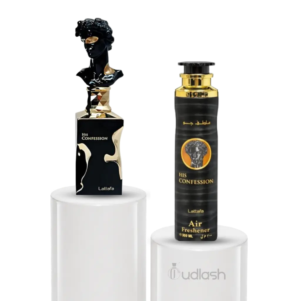 Oudlash Bundle | Lattafa | His Confession | Men's Fragrance | 100 - 300 ML | Eau De Parfum - Air Freshener | Citrus - Black pepper & Bergamot