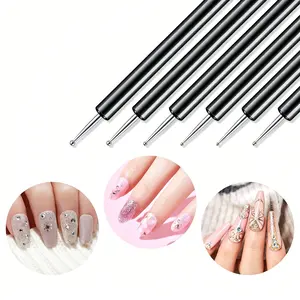 Double-Ended Nail Art Brush & Dotting Tool Set, 6-In-1 Multi-Function Nail Design Kit, Ideal for Manicure, Painting & Dotting