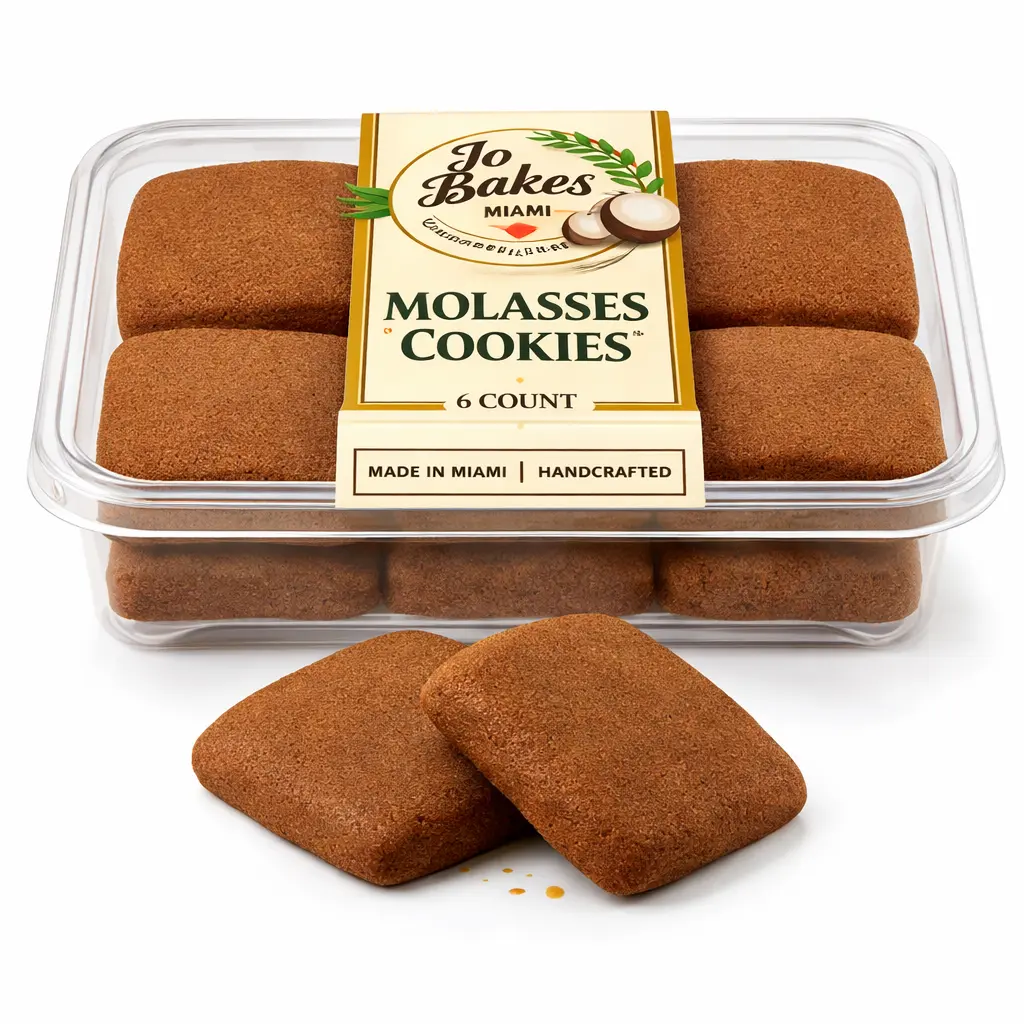 Molasses Spice Cookies - 8 Count Fresh Baked Soft Snack Cookies, Keke Panikeke Puerquitos Cake Treat