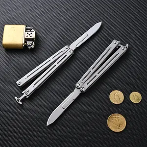 Compact folding EDC kitchen knife - silver color, non-slip handle, sharp blade, convenient for daily carry, suitable for outdoor camping, cutting fishing lines, etc. A great gift choice., Edc Survival Tool, Folding Pocket Knives
