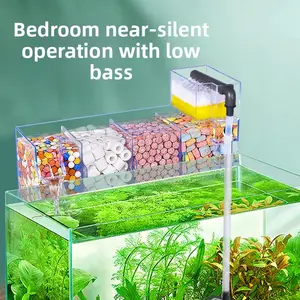 Double-Layer Dry-Wet Separation Fish Tank Filter, Turtle Filtration Box, Wall-Mounted Water Purification, Three-In-One Trickle Box