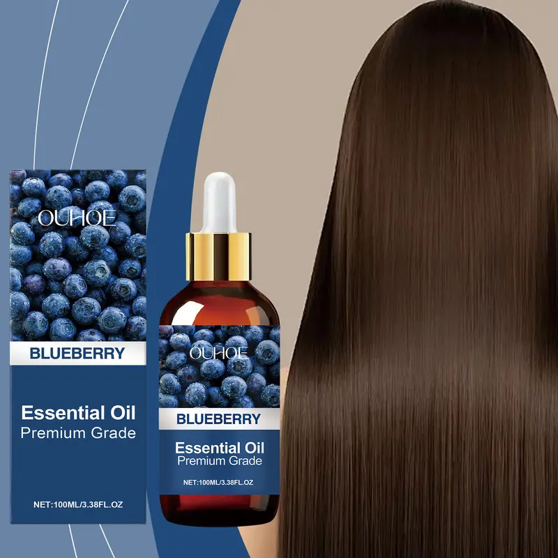 Ouhoe Blueberry Soothing Essential Oil, Moisturizing Hair Care, Full Body Skin Care, Nail Care, Multi-Functional Essential Oil